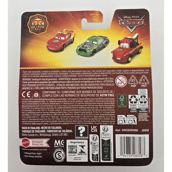 Disney Pixar Cars Race & Rescue SARGE 1:55 Green Military Jeep Metal 2025 New - Picture 6 of 6